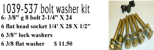 Bolt washer kit