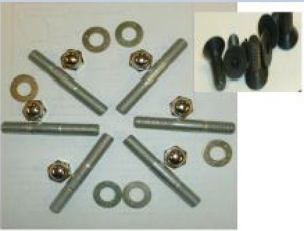 Chrome Stud Acorn nut and washer kit for one wheel 6